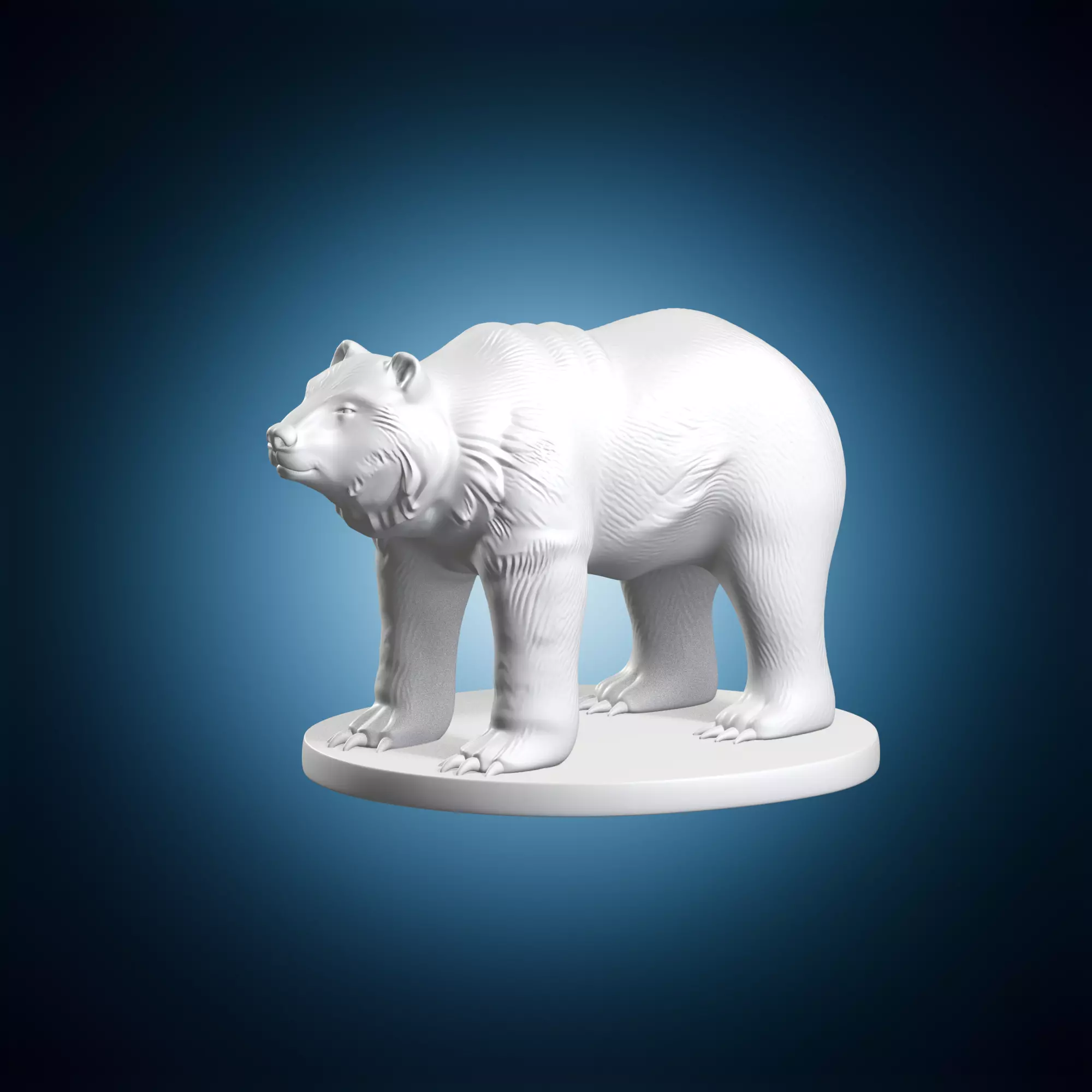 Grizzly Bear Miniature Sculpture 3D print model