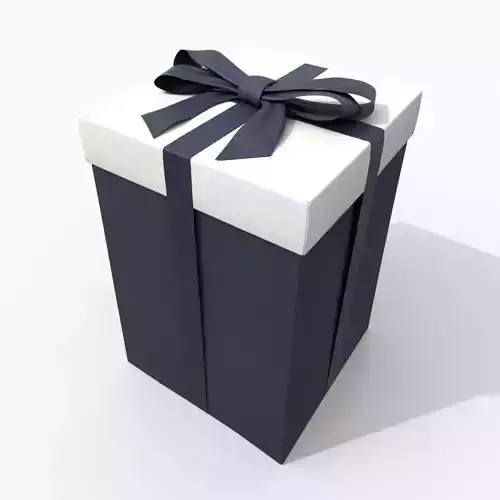 Gift Box - Tall Regular with Tied Ribbon Bow