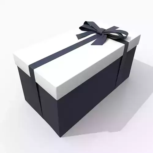 Gift Box - Rectangular with Tied Ribbon Bow