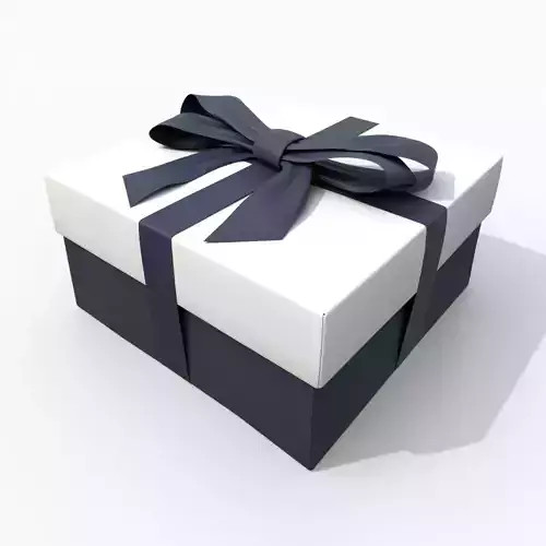Gift Box - Low Regular with Tied Ribbon Bow