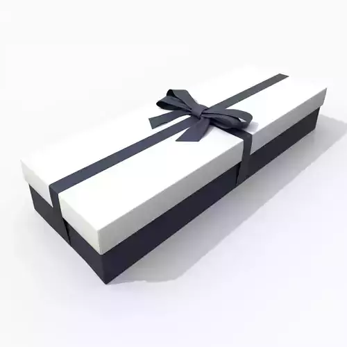 Gift Box - Long Rectangular with Tied Ribbon Bow