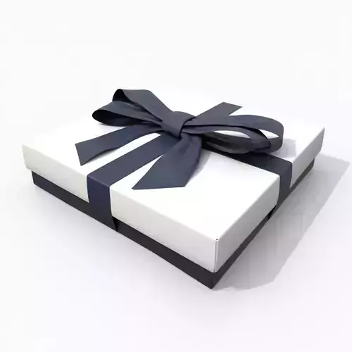 Gift Box - Flat Regular with Tied Ribbon Bow