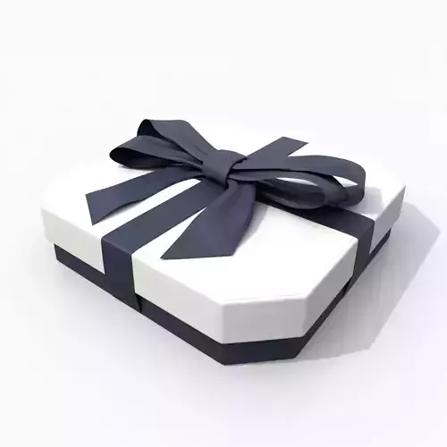Gift Box - Flat Beveled Edge with Tied Ribbon Bow