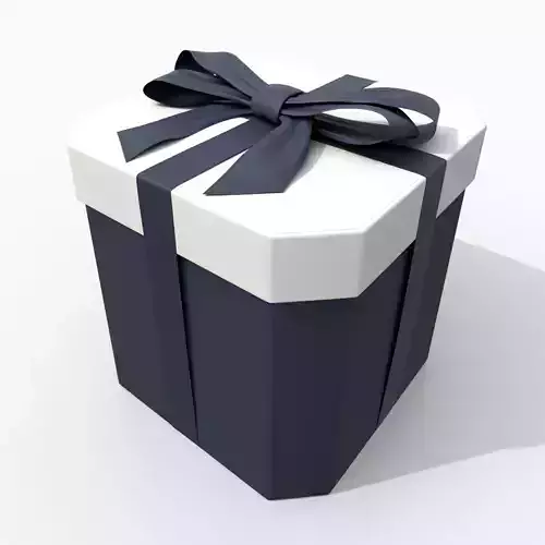 Gift Box - Beveled Edge with Tied Ribbon Bow