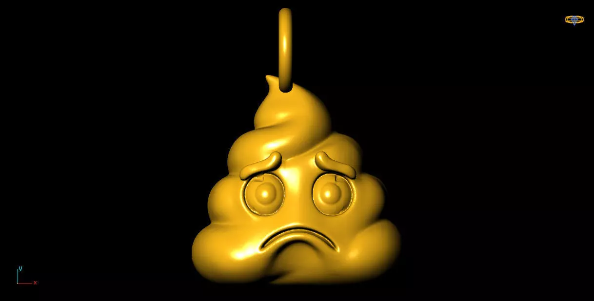 Poo pendant charms - one inch pendant Free 3D print model