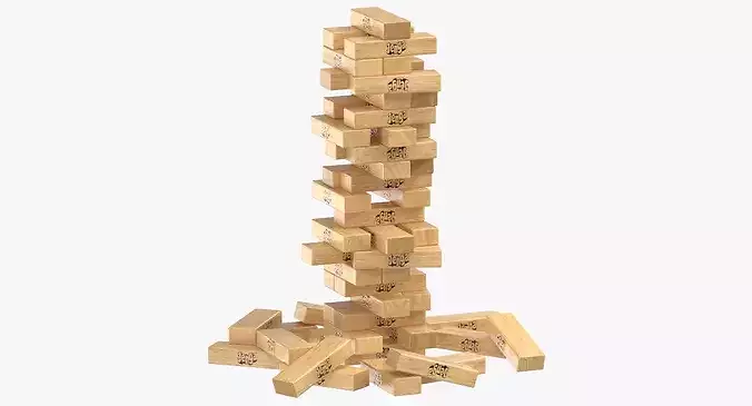 Jenga Toy 3D model | CGTrader