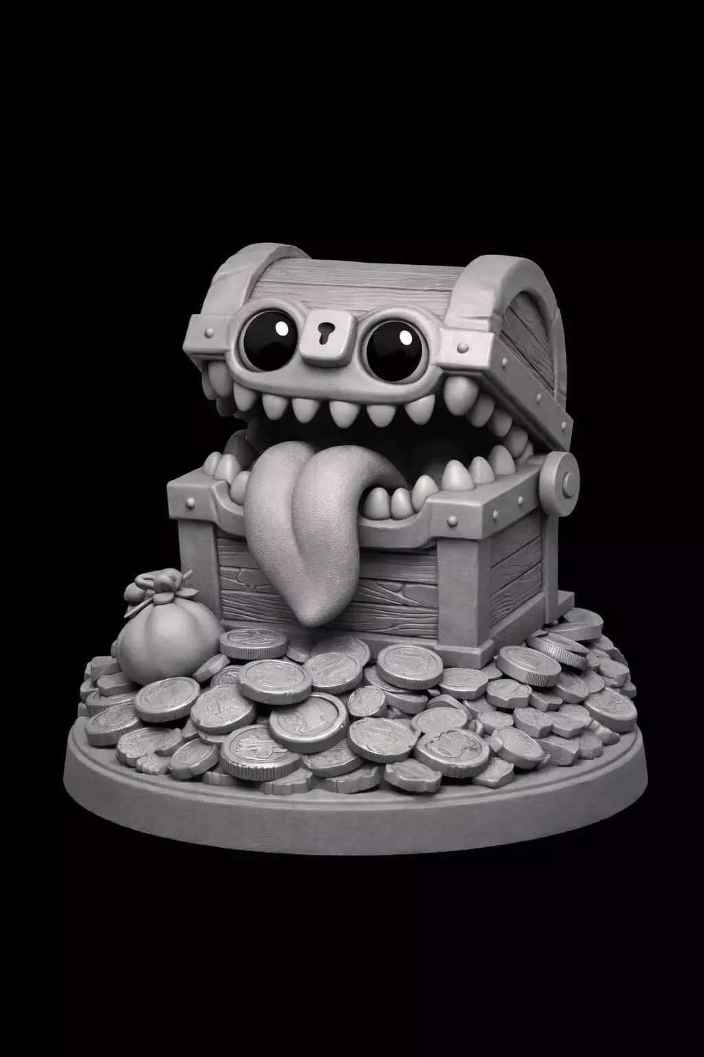 Mimic Chompy Treasure Mimic 32mm Cute Fantasy STL 3D print model