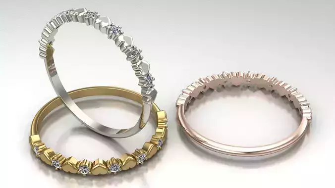 Women is heart shaped ring