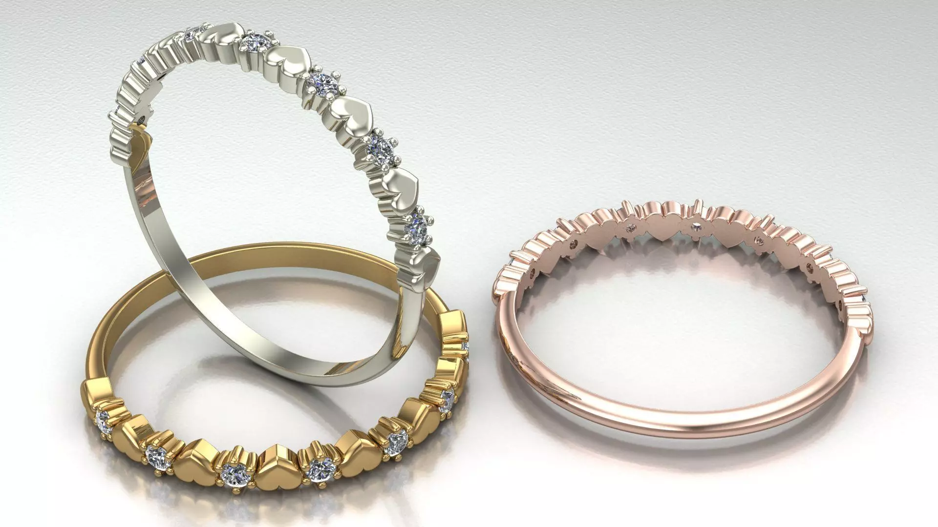 Women is heart shaped ring 3D print model