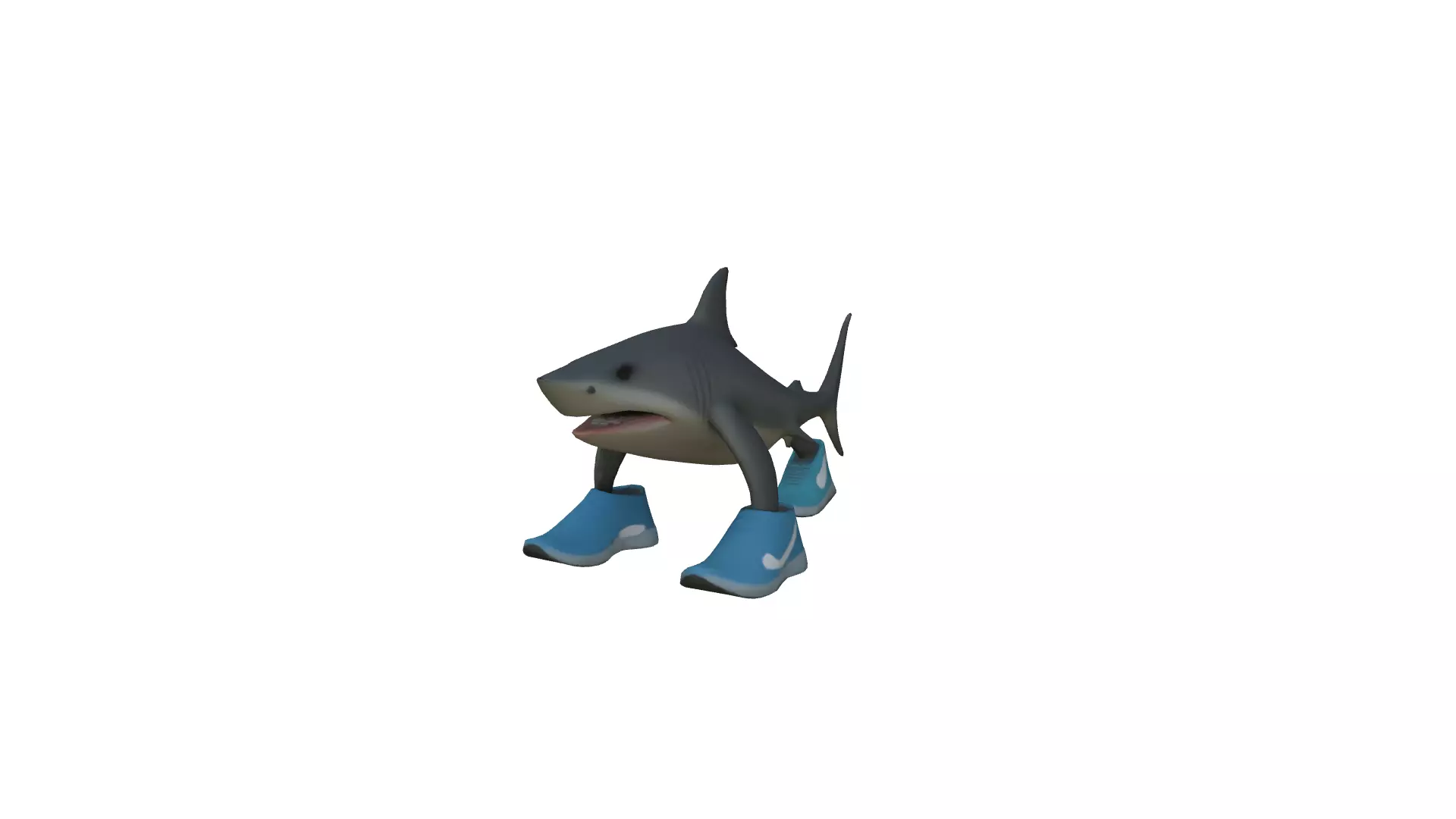 Tralalero Tralala Brainrot Character 3D Model Roblox Low-poly 3D model