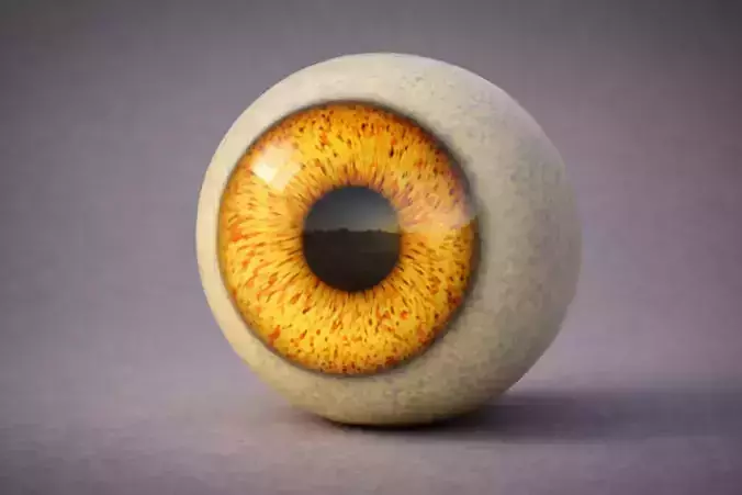 Human eye Procedural 4K Realistic Amber Eye Shader