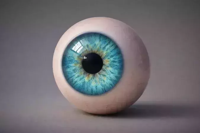 Human eye Procedural 4K Realistic Amber Eye Shader 3D model 3
