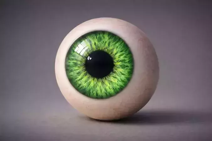 Human eye Procedural 4K Realistic Amber Eye Shader 3D model