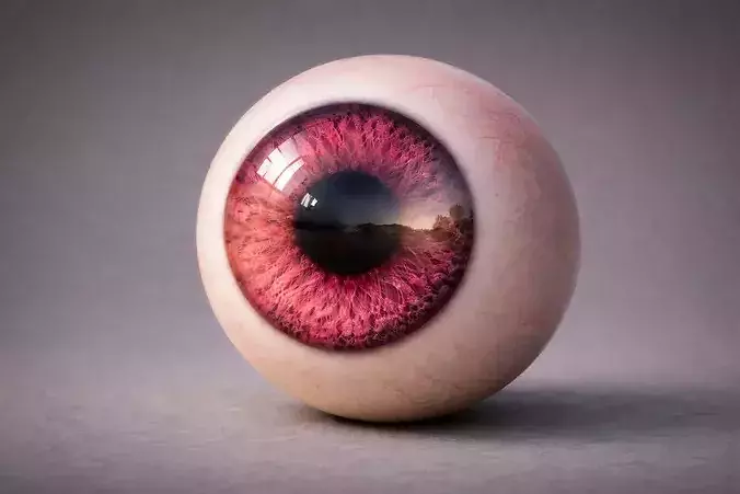 Human eye Procedural 4K Realistic Amber Eye Shader 3D model 7