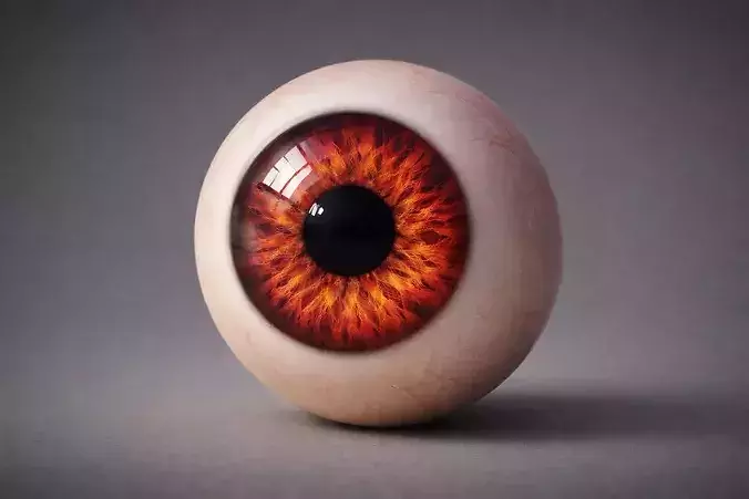 Human eye Procedural 4K Realistic Amber Eye Shader 3D model 2