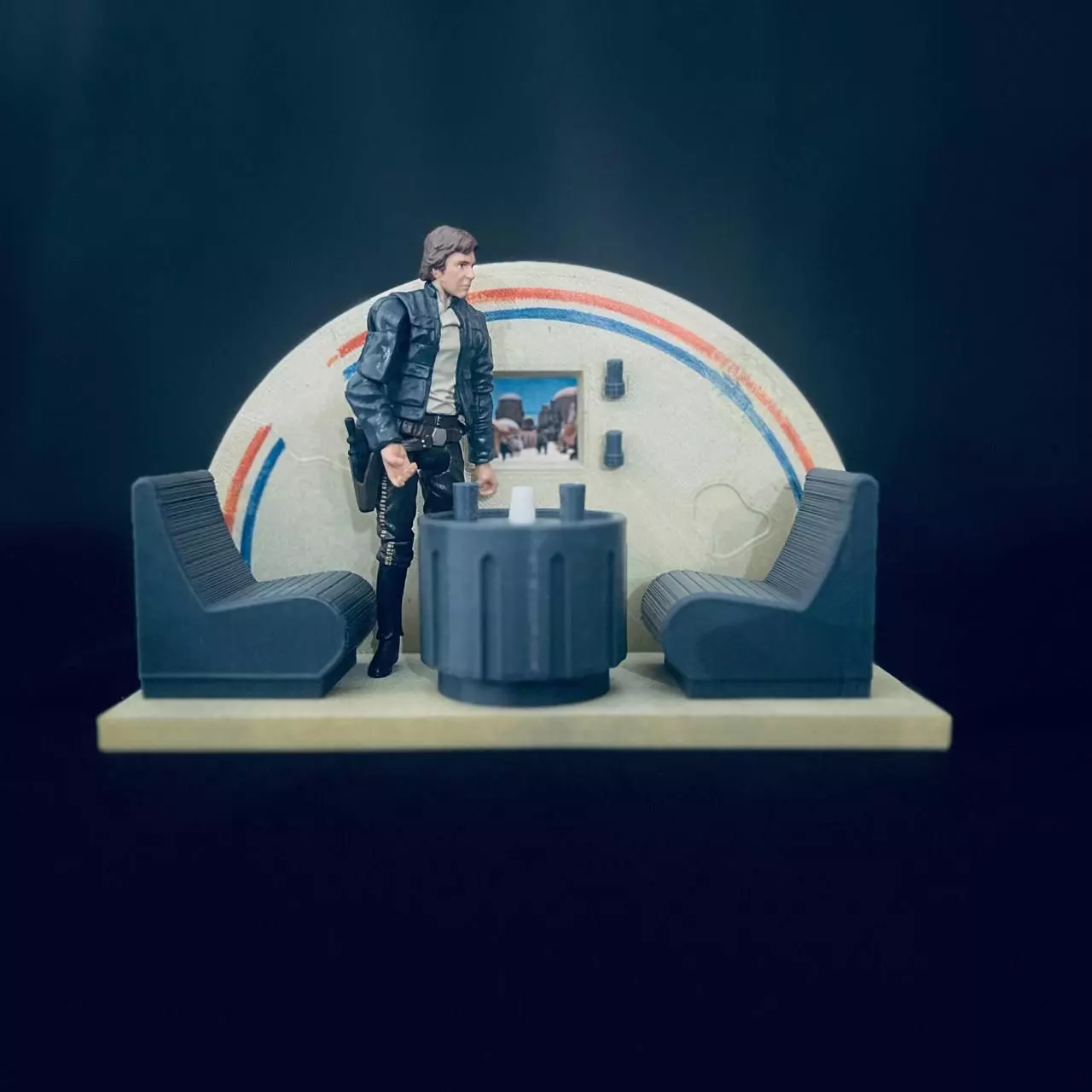 Cantina Booth Wall Mounted Diorama 3D print model