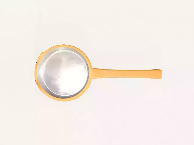 Cartoon Cat Frying Pan Low-poly 3D model 5