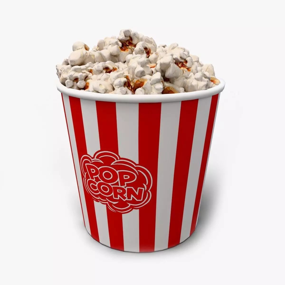Popcorn bucket Low-poly 3D model