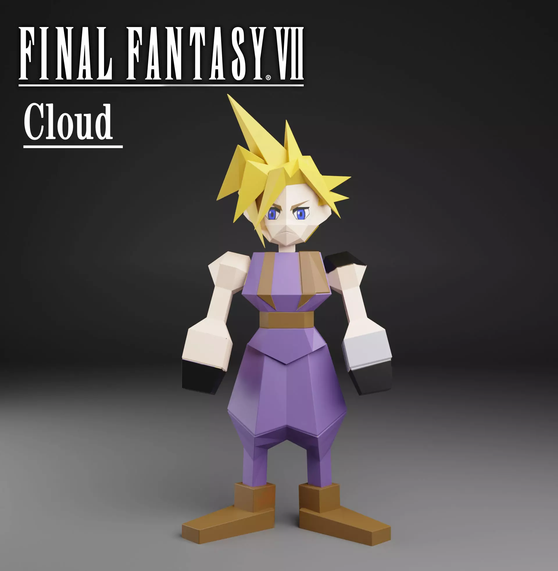 Final fantasy 7 Cloud 3D print model