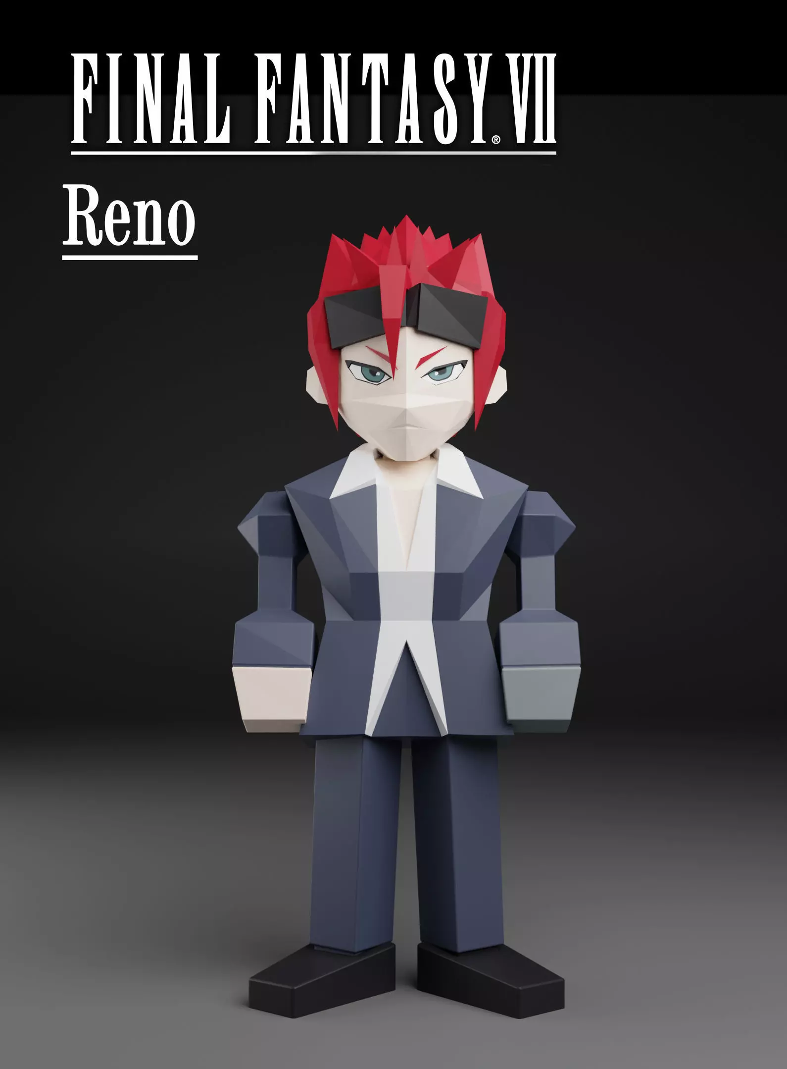 Final fantasy 7 Reno 3D print model