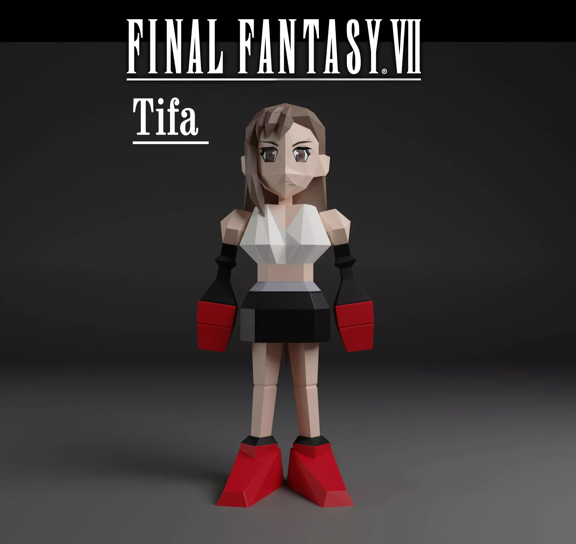 Final fantasy 7 Tifa 3D print model
