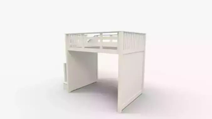 Catalina Stair Loft Bed 3D model 7