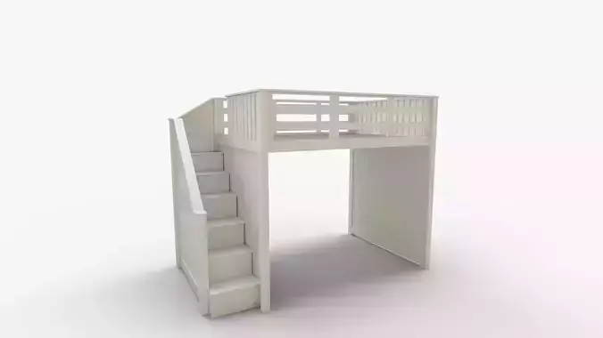 Catalina Stair Loft Bed 3D model