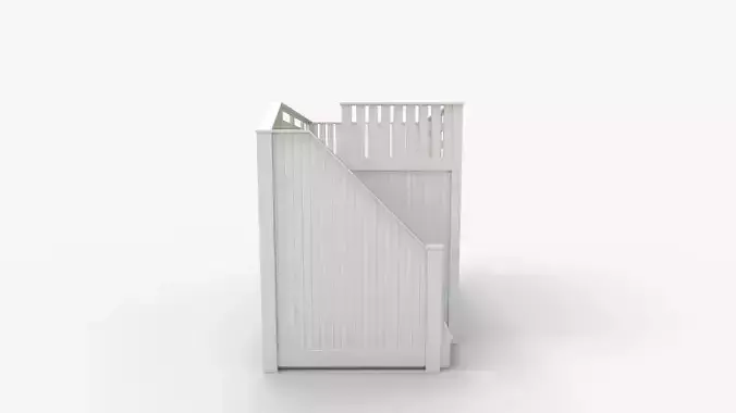 Catalina Stair Loft Bed 3D model 2