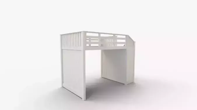 Catalina Stair Loft Bed 3D model 5