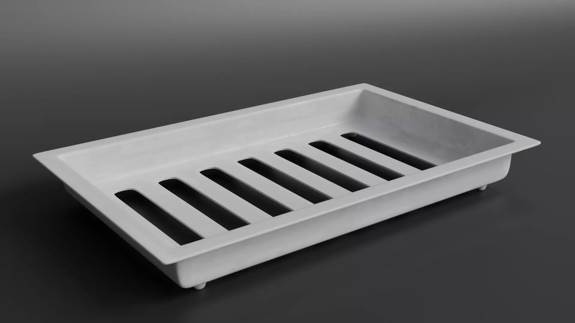 Plastic Soap Holder Tray with PBR Textures 3D model
