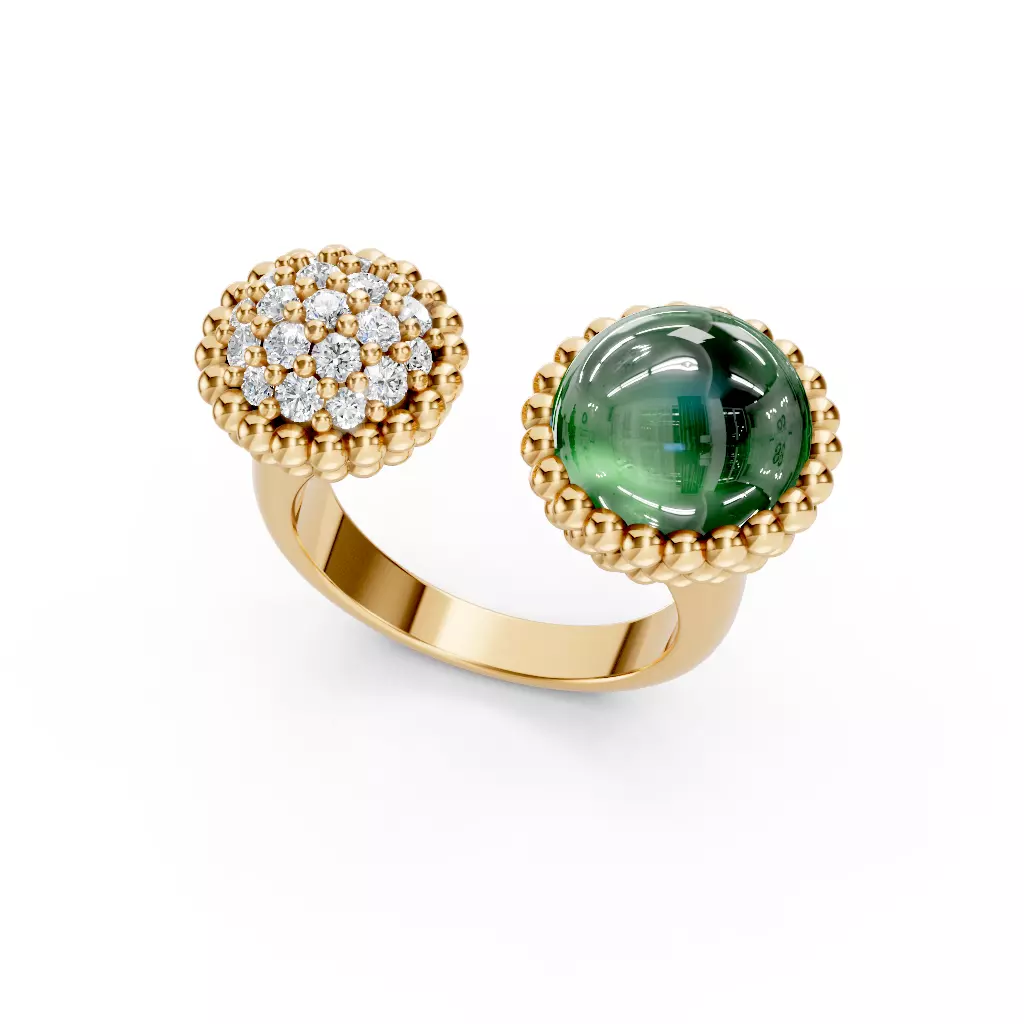 Pearle Cabachone Ring 3D print model