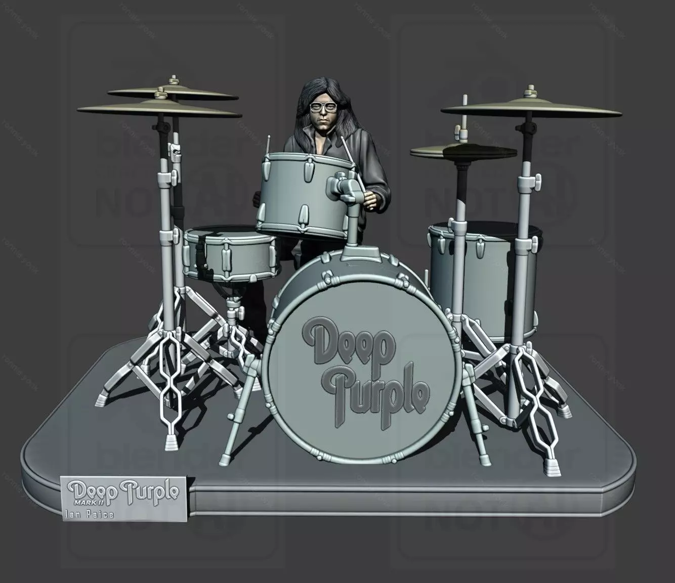 Ian Paice Depp Purple 3d printing 3D print model