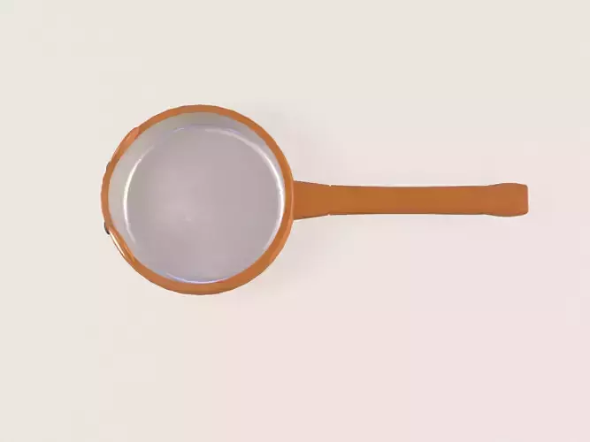 Cartoon Monkey Frying Pan Low-poly 3D model 6