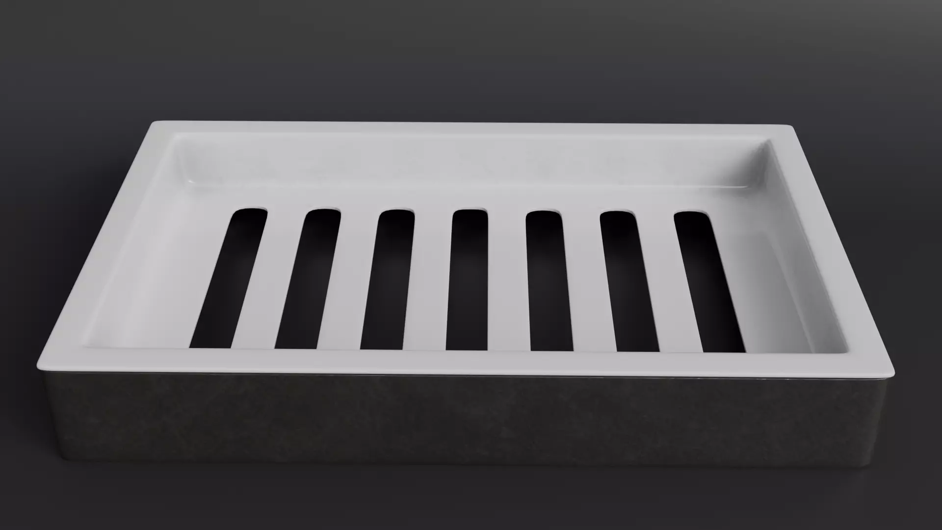 Plastic Soap Holder Tray with PBR Textures 3D model