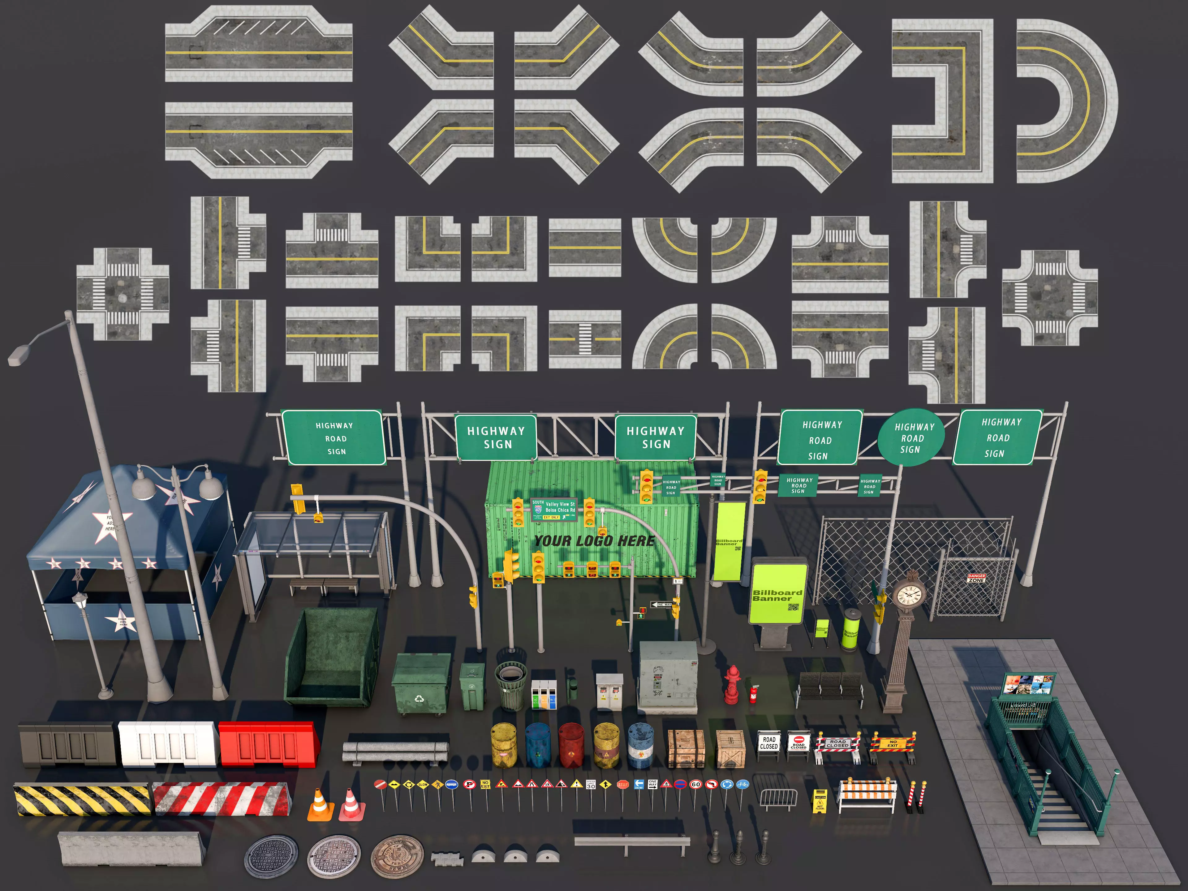 Road Street Collection 3 3D model