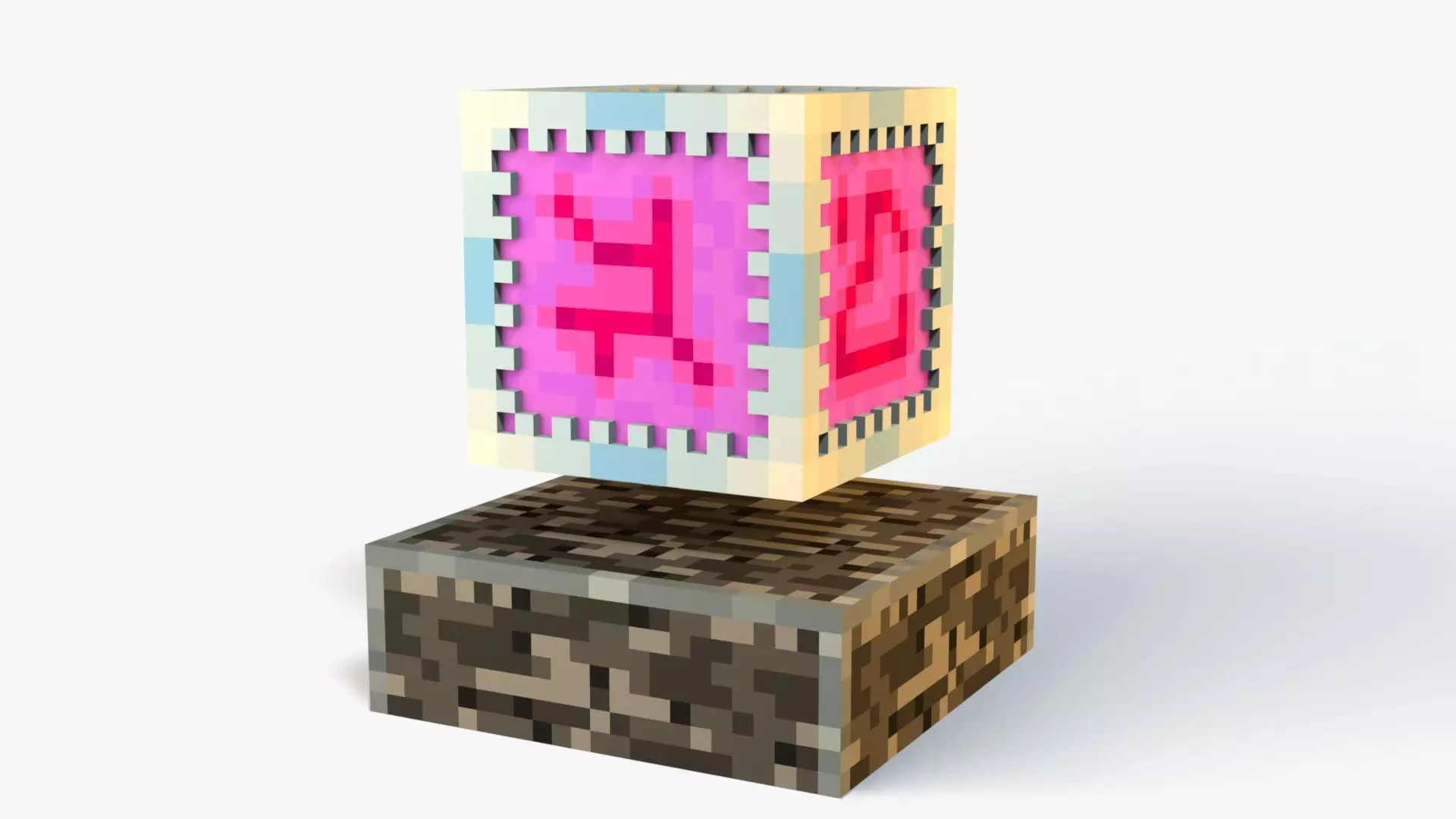 Minecraft End Crystal Rig Low-poly 3D model