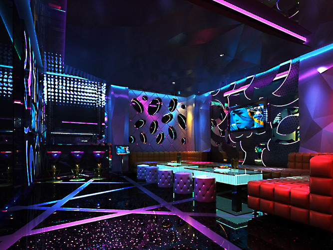 Exquisite KTV Lounge with Interior Decor 3D model MAX