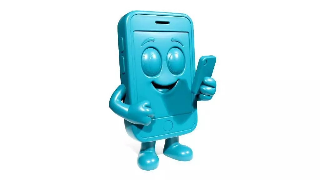Cartoon phone 3D print model