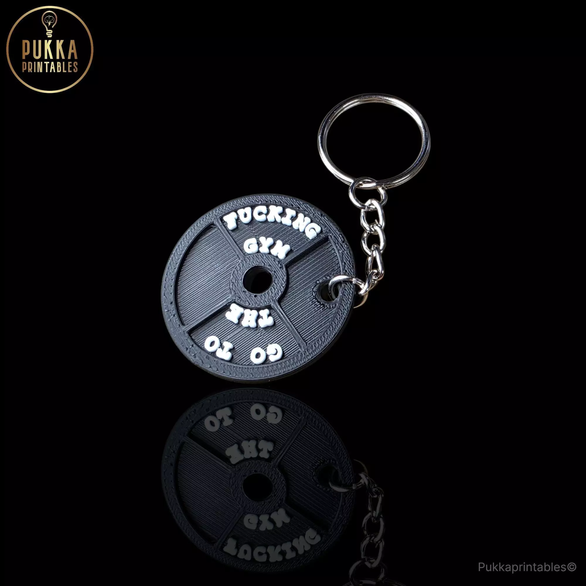 Mini Olympic Weight Plate Keychain STL 3D print model