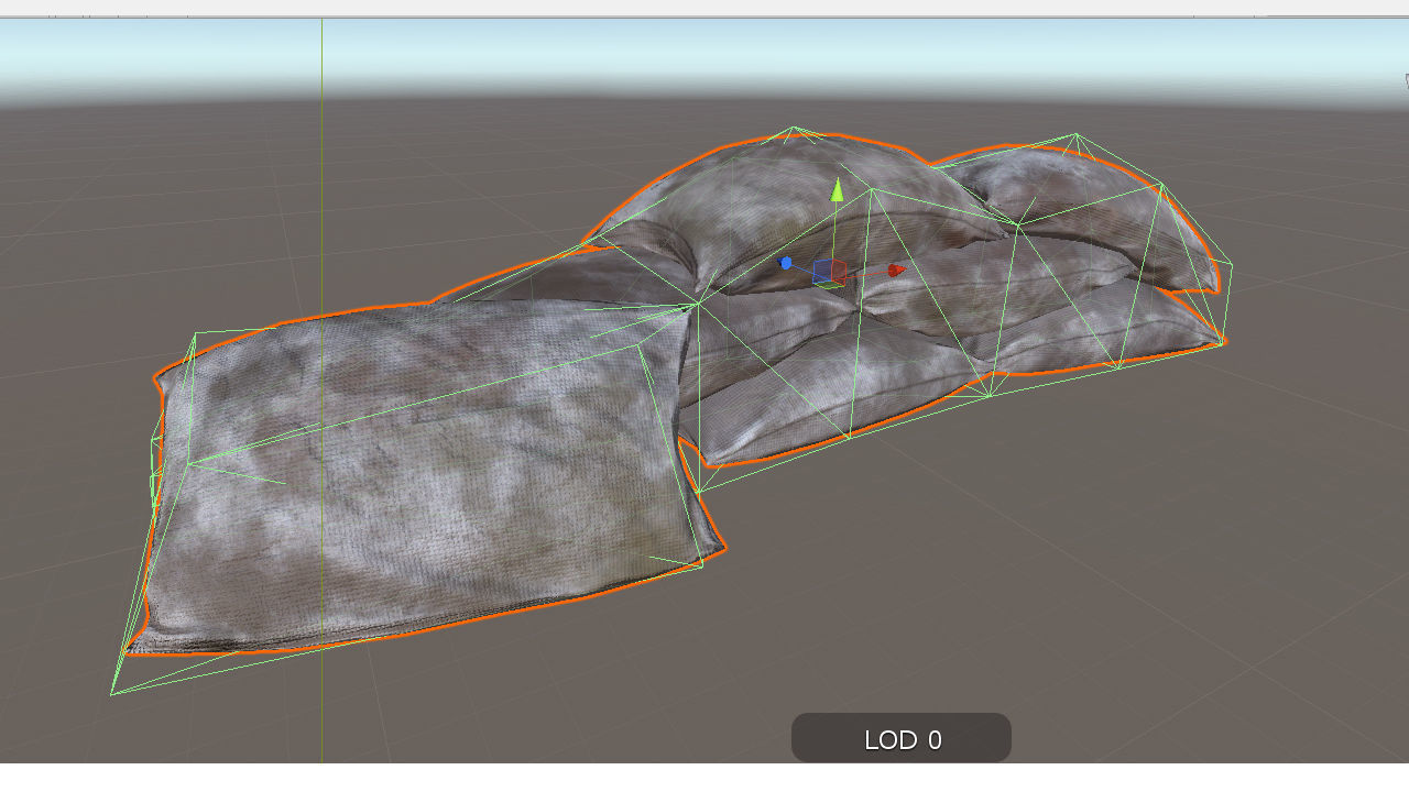 Bags Barricade lowpoly PBR Low-poly 3D model_8