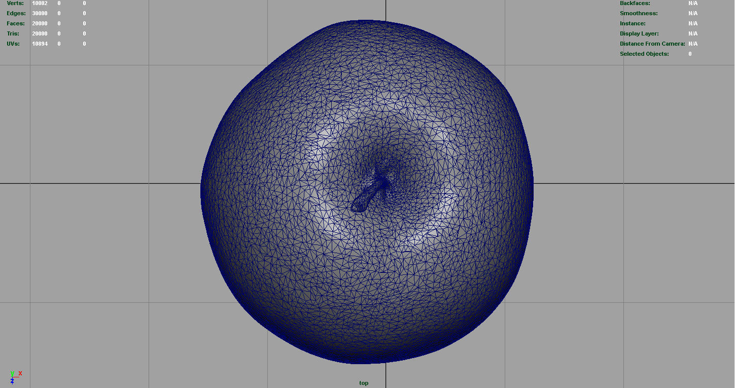 Red Apple Low-poly 3D model_8