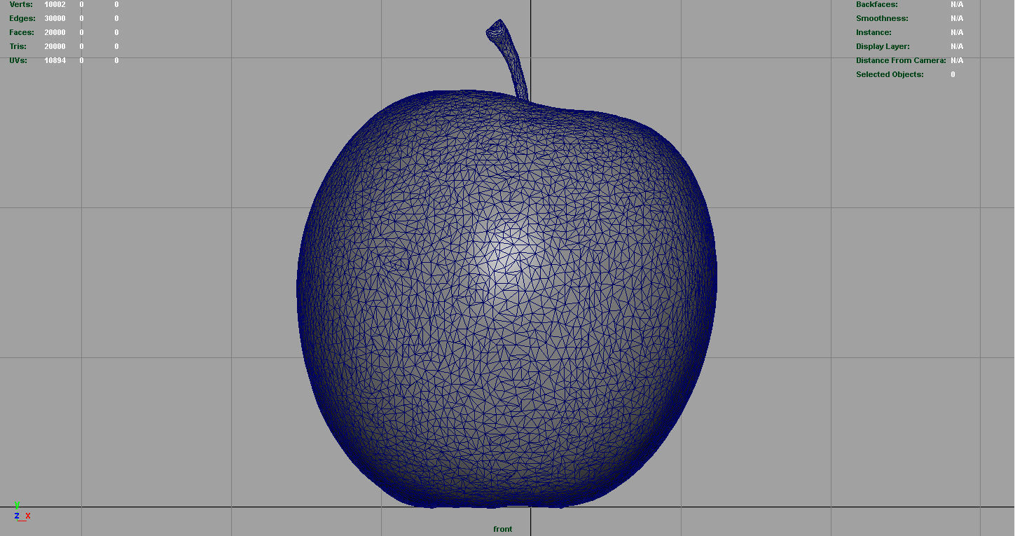 Red Apple Low-poly 3D model_7