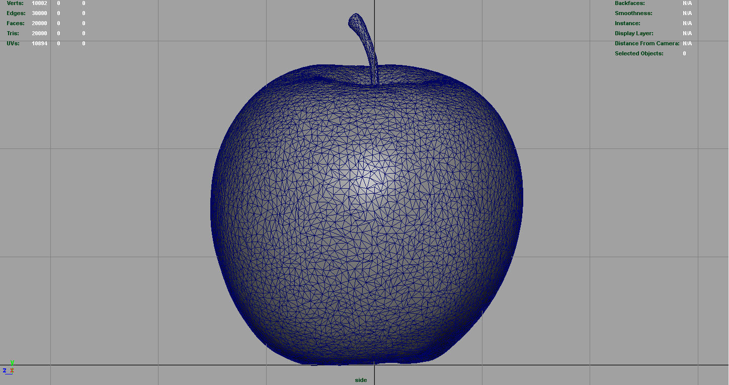 Red Apple Low-poly 3D model_9