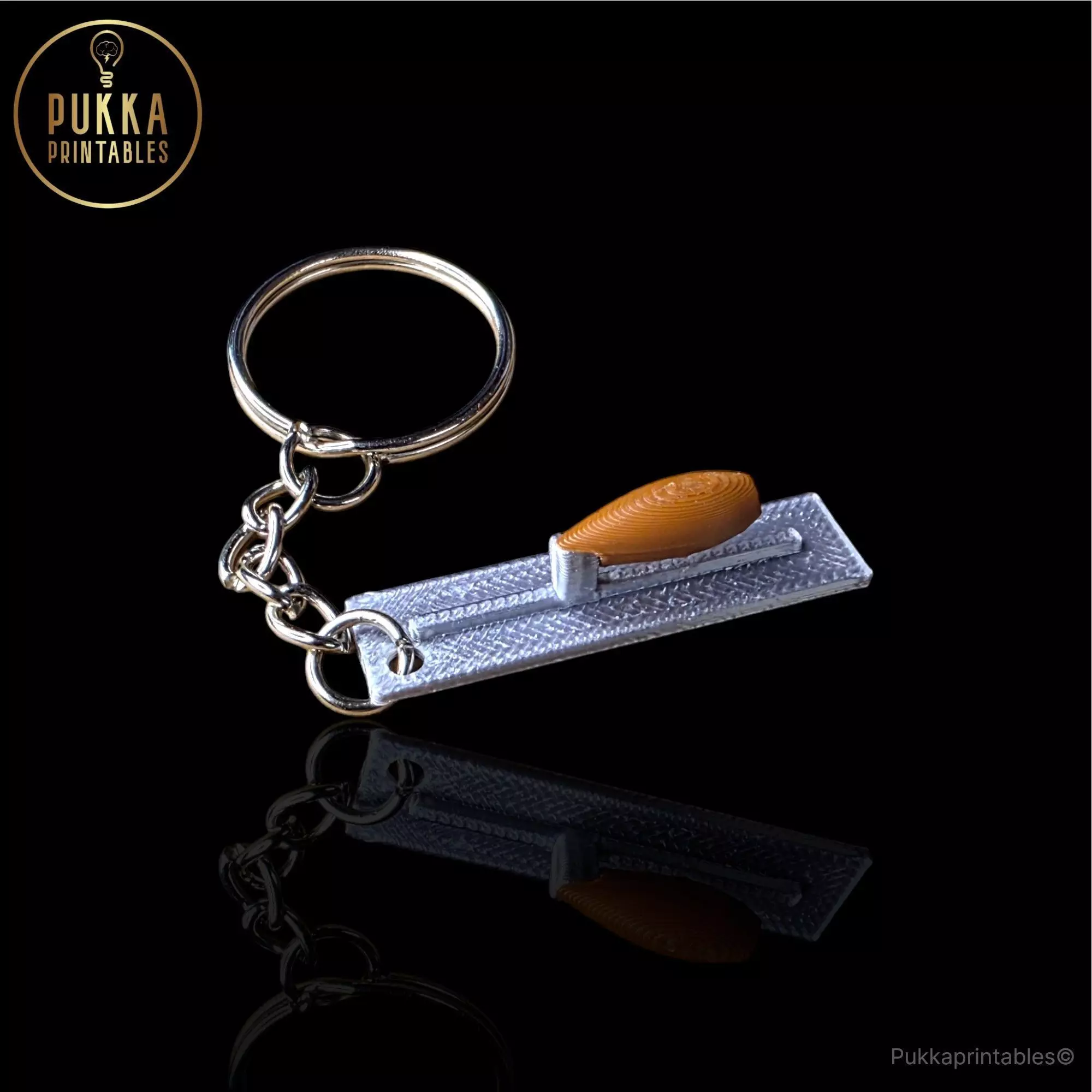 Mini Plastering Trowel Keyring Two-Part STL 3D print model