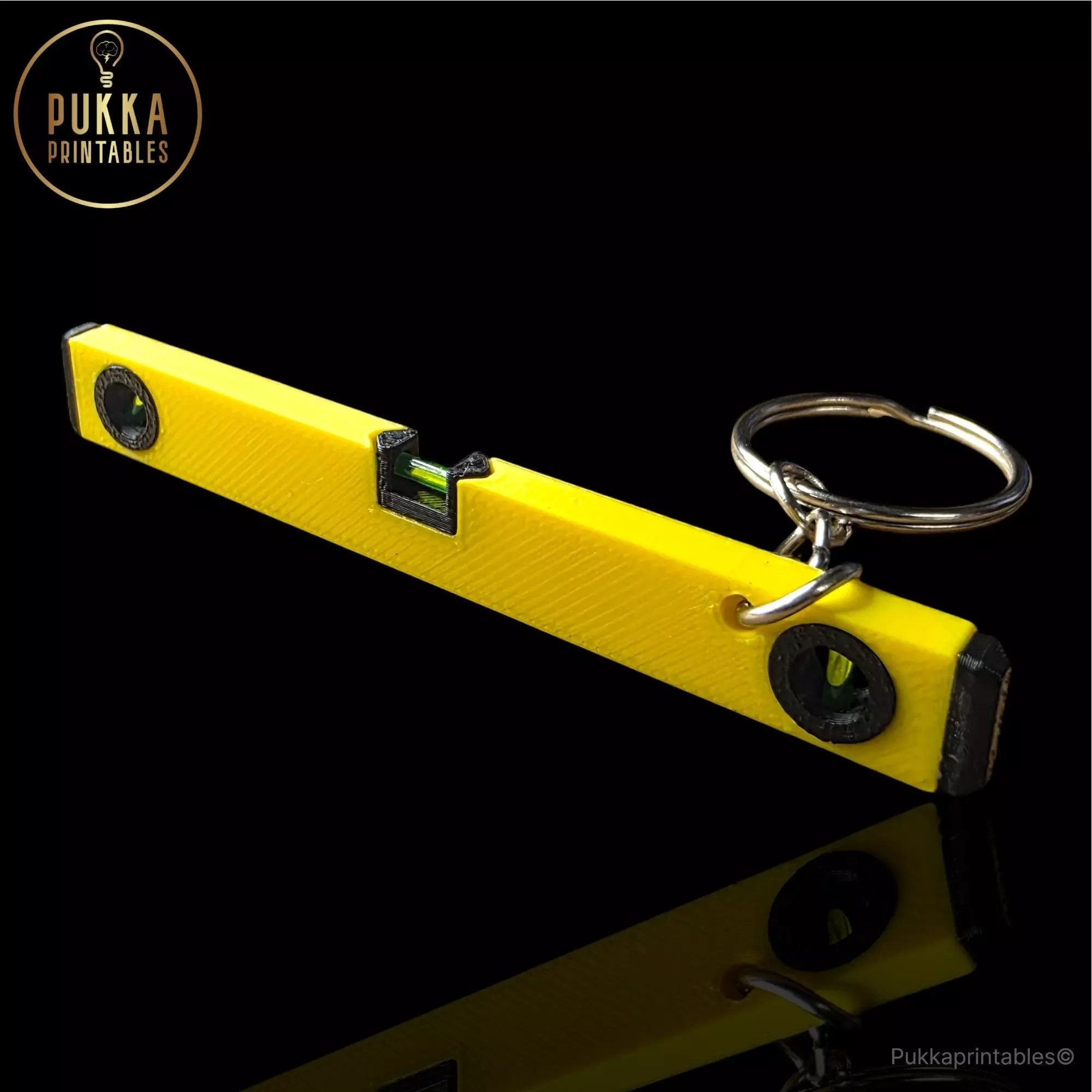 Mini Spirit Level Keyring Decorative Non-Functional STL 3D print model