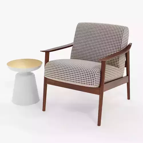 Mid-Century Show Wood Upholstered Chair