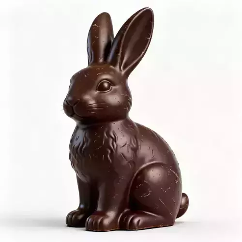 The Cocoa Cottontail Realistic Chocolate Bunny 3D Model