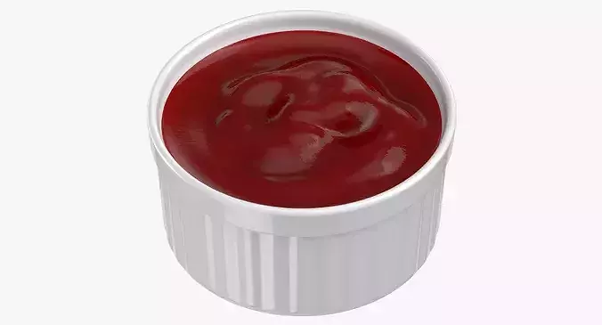 Ketchup Sauce Cup 3D model