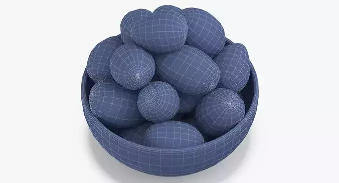 Bowl of Green Olives 3D model 4