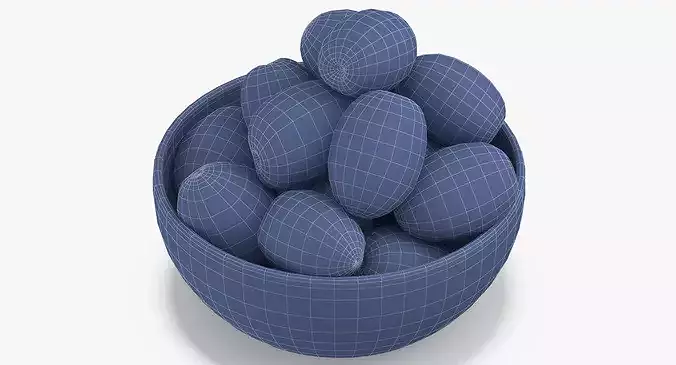 Bowl of Green Olives 3D model 3